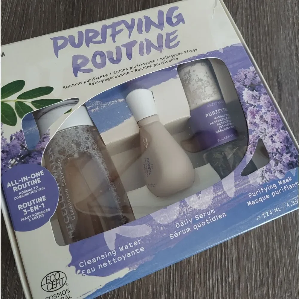 Oleum Vera Purifying Routine Cleansing Water Serum Face Mask Set Kit